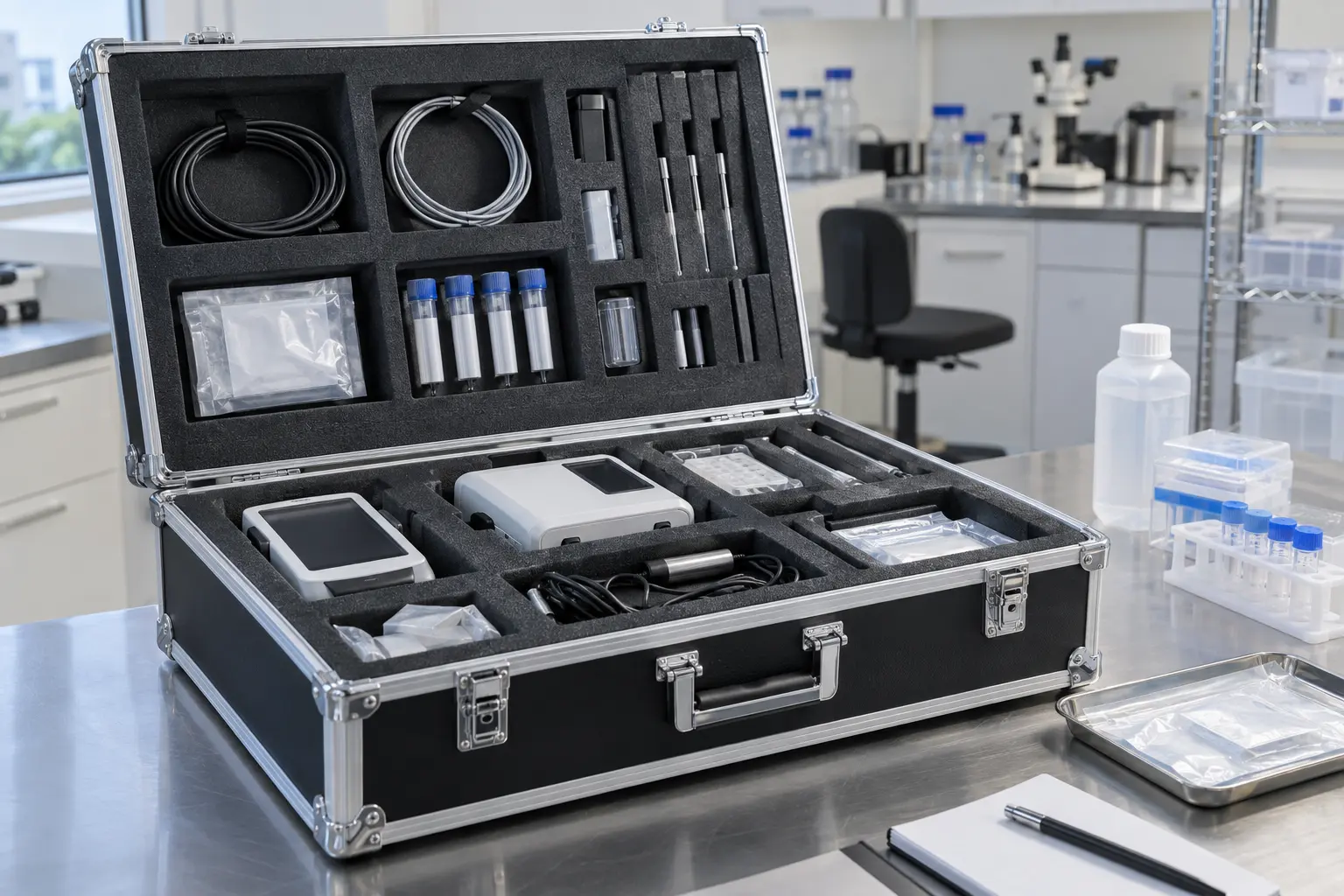 Custom flight case for medical and laboratory equipment